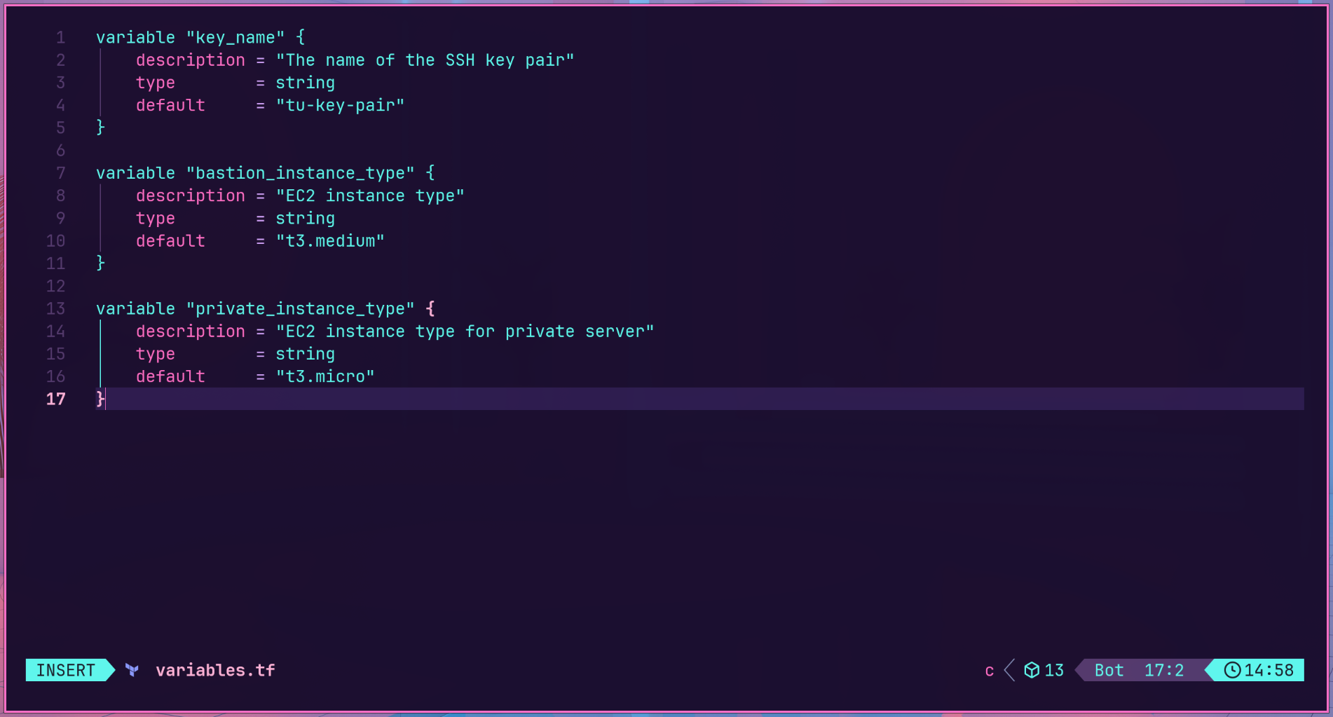 Key pair de AWS para acceso SSH